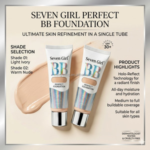 Crème <span class=keywords><strong>BB</strong></span> mate à couvrance totale, longue tenue, hydratante, imperméable, fond de teint liquide sans défaut, cosmétiques de maquillage, marque privée - Product Image 1