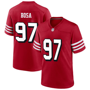 Jersey Red Shadow San Francisco 2026 Kustom, Seragam Sepak Bola Amerika Jahitan Bordir, Pakaian Olahraga Remaja dengan Logo - Product Image 6