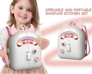 Ensemble de jeu de rôle éducatif <span class=keywords><strong>pour</strong></span> enfants : cuisine, trousse de médecin, jouets médicaux, sac à dos de jeu d'imitation - Product Image 1
