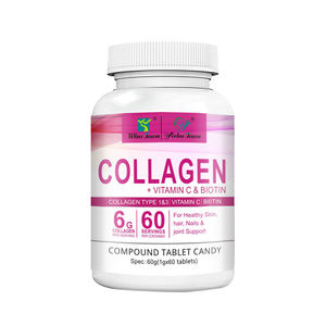 Tabletas de biotina de vitamina C de colágeno, Etiqueta Privada, suplemento saludable de hierbas orgánicas veganas, tableta de Zinc para blanquear la piel del cabello y las uñas - Product Image 6