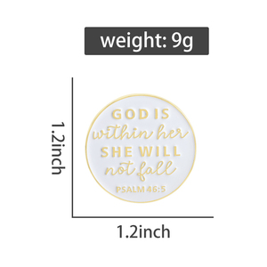 Dio è dentro la sua spilla di smalto 465 spilla con spilla fede cristiana distintivo gioielli regalo fornitura all'ingrosso - Product Image 6