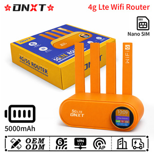 เราเตอร์ซิมการ์ด DNXT WiFi 6 Cat4 เราเตอร์เครือข่าย Wifi 1WAN/3LAN เราเตอร์ Wifi แบบกำหนดเองได้ แบตเตอรี่ 5000mAh AP VPN เราเตอร์ 4G แบบ USB สำหรับสำนักงาน - Product Image 1
