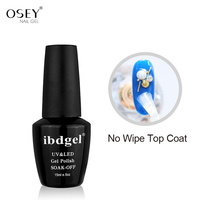 Ibdgel Marque Privée Top Coat Sans Résidu 15ml Vernis Gel UV Non Toxique pour Ongles Beauté et Art des Ongles