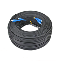 Harga Pabrik 500-1000 Meter 4Core SM G657A Multiplex SC/UPC SC/APC Kabel Drop FTTH Kabel Patch Cord Fiber Optik