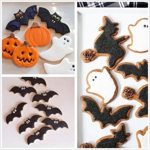 4 pezzi grandi formine per biscotti in acciaio inossidabile di <span class=keywords><strong>Halloween</strong></span> pipistrello di zucca fantasma cappello da strega stampi in metallo per la decorazione di cottura di <span class=keywords><strong>Halloween</strong></span> - Product Image 5