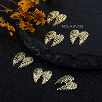 20pcs ailes dorées/argentées pour ongles de créateur d'ange breloques en alliage d'aile d'ange breloque d'art d'ongle