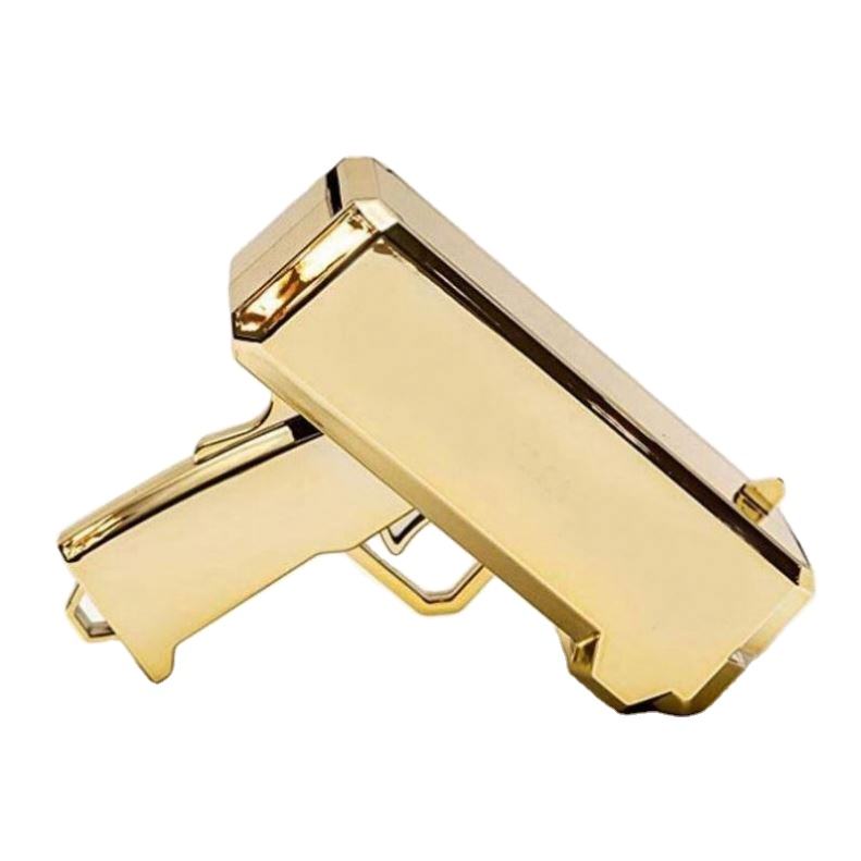 Money Gun Toys Customized Metallic Gold Chrome Money Spray Super Gun Cash  Cannon Make It Rain Money
