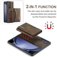 Étui de luxe 2-en-1 en cuir PU avec porte-cartes magnétique pour Samsung Z Fold 7 6 5 4 3 8 Ultra – Housse antichoc détachable avec portefeuille