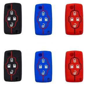 Étui de couverture de clé à distance en Silicone clé de voiture pour <span class=keywords><strong>Peugeot</strong></span> <span class=keywords><strong>1007</strong></span> 807 pour Citroen C8 4 boutons pliant Flid - Product Image 6