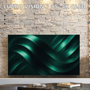 Lumio Vision 7 2026 139 <span class=keywords><strong>cm</strong></span> (55 pouces) <span class=keywords><strong>4K</strong></span> Ultra-HD <span class=keywords><strong>Smart</strong></span> QLED Google <span class=keywords><strong>TV</strong></span> avec Android 14 et Google Assistant FTW3-ADSJ - Product Image 2