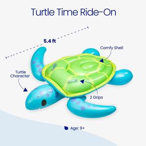 Flotador Inflable de Tortuga para Piscina, Juguete Gigante de Tortuga para Piscina con Asas para Niños, Balsa Flotante para Agua de Verano - Product Image 2