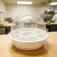 Boîte en blister PET de qualité alimentaire blanche, personnalisable pour le fromage, le gâteau, les pâtisseries, les mooncakes, les sandwichs, emballage en portions pour l'usine