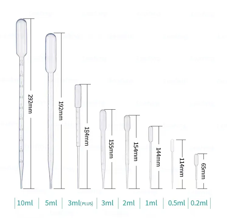 Labor Graduierte Transfer pasteur pipette 0,2 ml 0,5 ml 3ml Plastik tropfer Einweg-Pasteur transfer pipette