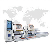 Scie à onglet automatique double tête multi-angles PARKER 6,8 kW 380 V en UPVC/aluminium pour machines de fabrication de fenêtres à haute productivité