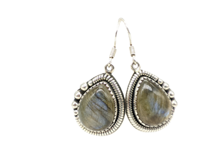 Elegantes Pendientes de Labradorita Natural, Hechos a Mano, Plata de Ley 925, Joyería para Mujer, Regalo de Boda, Proveedor Mayorista - Product Image 2