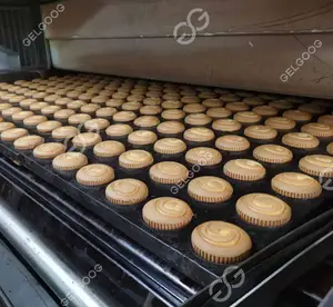 Otomatik kek pişirme makinesi otomatik üretim meyve çikolata dilimlenmiş kek presleme kek yapma makinesi