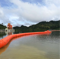 Bouée flottante de déchets à deux lobes en maille pour barrage de centrale hydroélectrique, barrière flottante, flotteurs de tuyaux en plastique, bouée de signalisation