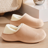 Sandal Rumah Wanita Berbahan Katun, Hangat untuk Musim Dingin, Empuk, Ringan, Alas Lembut, Anti-selip, Bulu Halus