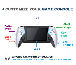 Consola de Juegos Portátil G50v de 5 Pulgadas con Memoria de 64 GB, Incluye 15000 Juegos como PSP y PS1, Regalo para Niños - Product Image 6