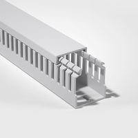 Goulotte de câblage fendue 25x40mm en PVC, gaine de gestion de câbles de 2M avec couvercle, à fente ouverte, pour panneau de commande