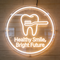 Logo d'entreprise personnalisé rétroéclairé pour intérieur, enseigne lumineuse en acrylique 3D LED néon avec transformateur pour montage mural intérieur/extérieur