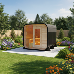 Sauna Tradicional de Vapor para 4-7 Personas, Fabricada en Madera de Abeto, para Exteriores - Product Image 1