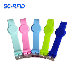 Pulsera NFC con Chip F08 TK4100 de 13.56MHz/125KHZ, Duradera y de Venta Caliente, Pulsera Ajustable Inteligente con Logotipo Personalizado Impreso, Pulsera <span class=keywords><strong>RFID</strong></span> - Product Image 6