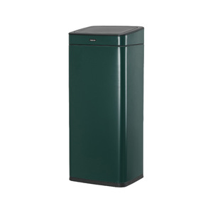 Push Button Trash Can Dark Green Rectangular Indoor Outdoor Use Sorting <b>Bin</b> - Product Image 4