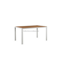Offres Spéciales et prix le plus bas Mobilier de table en bois composite pour l'extérieur Table à manger Simplicité Table à manger avec pieds en métal