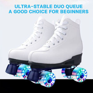 Nouvelle Arrivée - Patins à Roulettes en Cuir à 4 Roues Pas Chers - Patins à Roulettes Unisexe pour Femmes, Adultes et Filles - Product Image 1