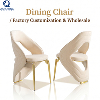 Chaise de salle à manger pour cafés et restaurants, mobilier français de luxe, chaise de salle à manger en métal avec structure en acier inoxydable, vente en gros, pour mariages et intérieur