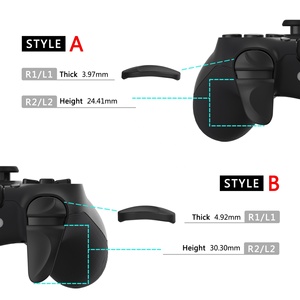 PlayVital EXtremeRate 2 Pairs Black Shoulder Buttons Extension Triggers for <b>PS4</b> All Model <b>Controller</b> - Product Image 3