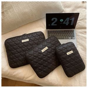 Custom Size Logo <b>Cute</b> Cotton Quilted Zipper Shockproof <b>Laptop</b> Pouch Tablet Protection Quilted <b>Laptop</b> Sleeve <b>Bag</b> - Product Image 1