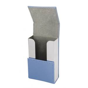 Estuche para Cigarrillos de Bolsillo en Cuero PU Azul Cielo, Diseño Clásico, Logotipo Impreso, Metal y Plástico para Almacenamiento de Accesorios para Fumar - Product Image 2