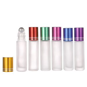 Portable Clear/<b>Green</b>/Amber/Blue Glass Bottles Aluminum Cap Stainless Steel Pump Sprayer 3ml 10ml Roll Bottle Essential 100pcs - Product Image 4