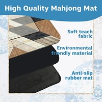 Tapis de Mahjong Floral Anti-bruit Antidérapant en Néoprène avec Dos en Caoutchouc Housse de Table de Mahjong Américain pour Jeu de Société de Soirée