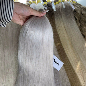 ผมตรงแบบพรีเมียม  แบบเป็นมัด  ด้านบนสีดำธรรมชาติ  ด้านล่างสีอ่อน  สำหรับทำสี  ย้อมสี  หรือใช้ทำวิก - Product Image 1