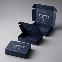 Boîte d'expédition en carton ondulé de luxe sur mesure avec logo personnalisé, vert marine, de qualité supérieure, pour produits de soin de la peau, fabrication tout-en-un, marque professionnelle