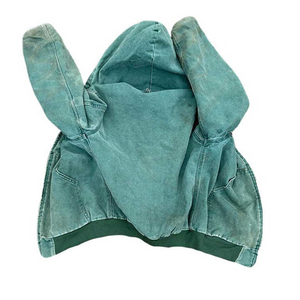 Streetwear veste in tela da lavoro in Twill giacca di cotone con cerniera personalizzata felpa con cappuccio e felpa Vintage con cappuccio per uomo - Product Image 3