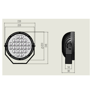 Luz LED todoterreno para trabajo agrícola, ingeniería, tractores y remolques de fábrica, con la carcasa de aluminio más brillante para vehículos. - Product Image 6