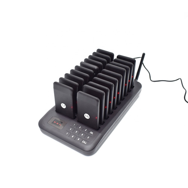 High Quality One Set 20pcs Beeper Service Calling System Wireless Number Calling Device 800m Range for Restaurant Clinic Queue