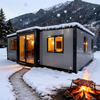 Evermore Luxury Maison mobile préfabriquée respirante de 20 pieds, pliable, 4 chambres, design ferme, sur roues, conteneur de stockage