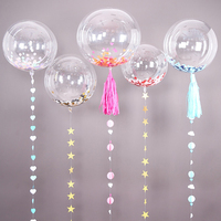 Ballons Bobo transparents en PVC en forme de poisson de 18/20/24/36 pouces, remplissables, bulles claires, décoration de mariage, fête d'anniversaire, air, hélium