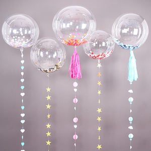 Ballons Bobo transparents en PVC en forme de poisson de 18/20/24/36 pouces, remplissables, bulles claires, décoration de mariage, fête d'anniversaire, air, hélium - Product Image 6