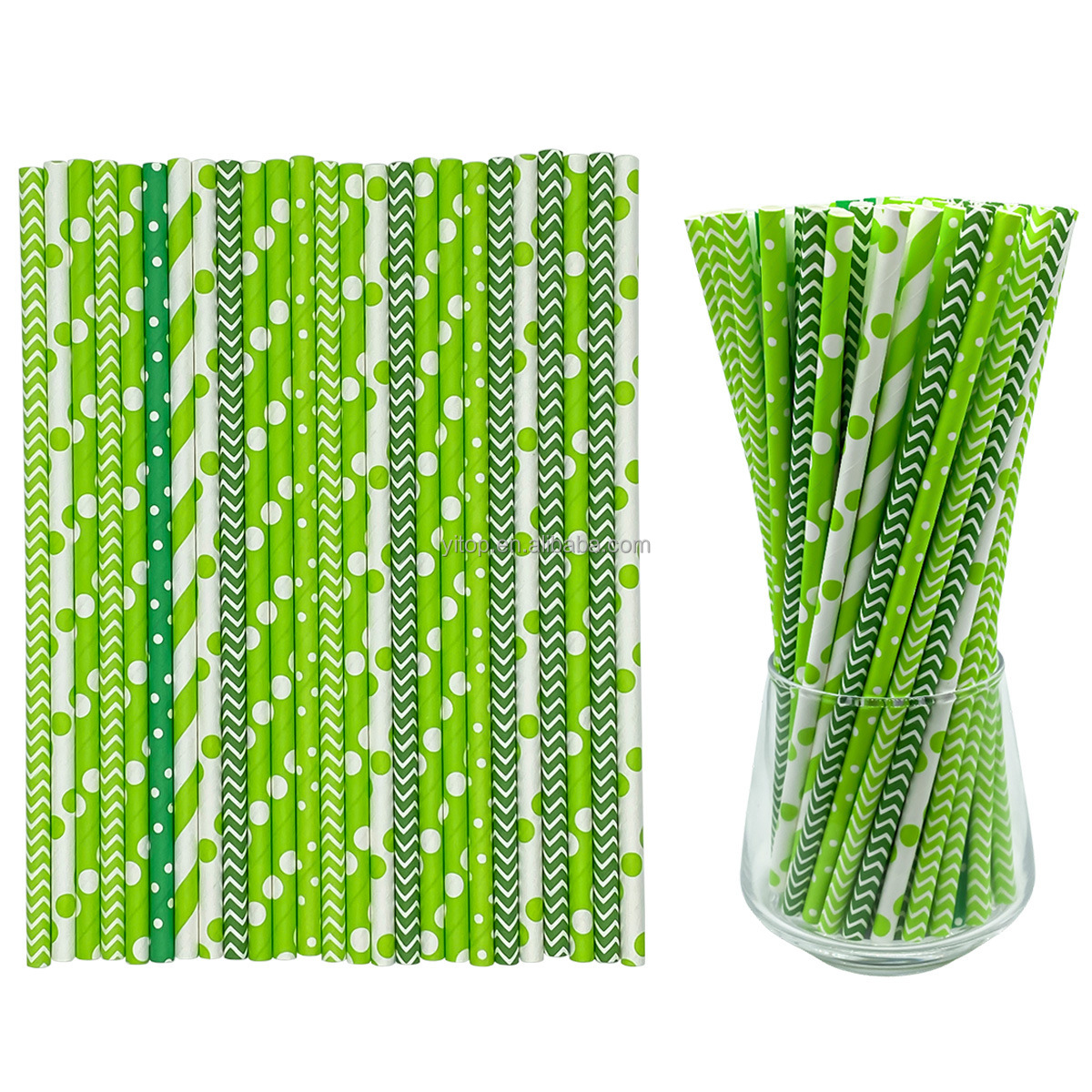100% Biodegradable Drinking Straw Durable and Recyclable Straws Disposable Assorted Colors Smoothie Paper Straws