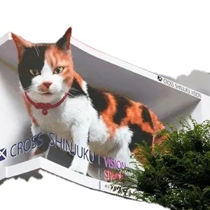 Tùy chỉnh P8 P10 đầy đủ màu sắc <span class=keywords><strong>LED</strong></span> Video tường màn hình không thấm nước ngoài trời cửa hàng bán lẻ kỹ thuật số biển quảng cáo hiệu ứng 3D 8 mét Pixel pitch - Product Image 2