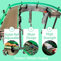 Trasportatori a catena superiore personalizzati nastro trasportatore di vetro tappatura ed etichettatura sistema trasportatore per la linea di produzione di alimenti e bevande
