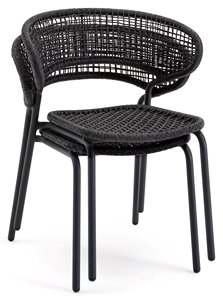 Modern Hollow Grid Woven Rattan Chair Round Single Pedestal High <b>Table</b> Patio <b>Bar</b> Furniture - Product Image 5