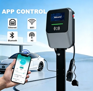 Nouvelle borne de recharge pour voiture électrique 7 kW 32 A Type 2 Niveau 2 avec affichage LCD intelligent certifiée pour usage domestique - Product Image 4