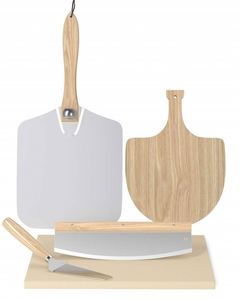 Juego de Utensilios de Cocina de Acero Inoxidable, Rueda para Pizza, Pala para Queso, Parrilla, Sartén Redonda de Metal, Accesorios de Aluminio - Product Image 1